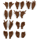 9 Pair Doll Joints Movable Hands For Blythe Doll DIY Body Parts Dark Tanned