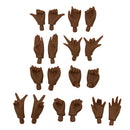 9 Pair Doll Joints Movable Hands For Blythe Doll DIY Body Parts Dark Tanned