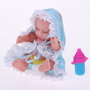 Simulation Lifelike Mini Baby Sleeping Doll Open Egg Toy Baby Action Figure Toys Kids Christmas Gifts -Blue