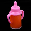 Reborn Infant Doll Magic Feeding Bottles Baby Doll Supplies Nursing Accessories Liquid Disappearing Juice Bottles With Two Handles