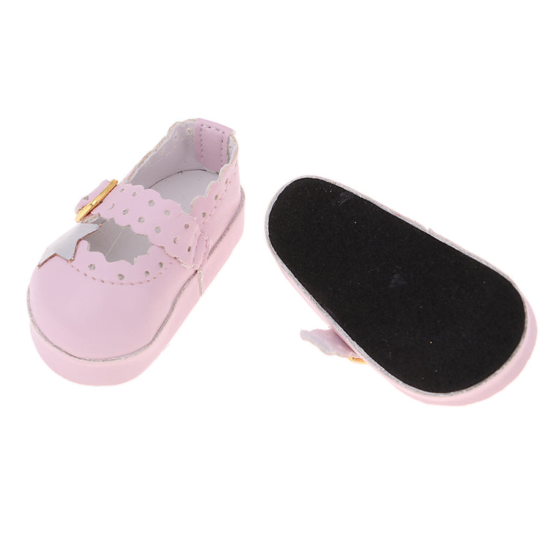 1/3 BJD Girl Dolls Princess Shoes - PU Leather Belt Casual Flats - for LUTS for DOD for Lolita Dolls Party Clothing Accessory Pink