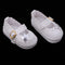 1/3 BJD Girl Dolls Princess Shoes - PU Leather Belt Casual Flats - for LUTS for DOD for Lolita Dolls Party Clothing Accessory White