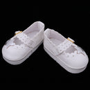 1/3 BJD Girl Dolls Princess Shoes - PU Leather Belt Casual Flats - for LUTS for DOD for Lolita Dolls Party Clothing Accessory White