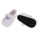 1/3 BJD Girl Dolls Princess Shoes - PU Leather Belt Casual Flats - for LUTS for DOD for Lolita Dolls Party Clothing Accessory White