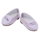 Adorable 1/3 BJD Princess Shoes Casual Leather Flats With Bowknot For Dollfie Sharon Fashion Girl Doll Party Accessories Purple