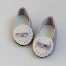 Adorable 1/3 BJD Princess Shoes Casual Leather Flats With Bowknot For Dollfie Sharon Fashion Girl Doll Party Accessories Purple