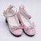 1/3 BJD Girl Dolls Princess Shoes - PU Leather Block High Heels - for LUTS for DOD for Lolita Dolls Party Clothing Accessory Pink