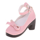 1/3 BJD Girl Dolls Princess Shoes - PU Leather Block High Heels - for LUTS for DOD for Lolita Dolls Party Clothing Accessory Pink