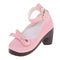 1/3 BJD Girl Dolls Princess Shoes - PU Leather Block High Heels - for LUTS for DOD for Lolita Dolls Party Clothing Accessory Pink