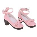 1/3 BJD Girl Dolls Princess Shoes - PU Leather Block High Heels - for LUTS for DOD for Lolita Dolls Party Clothing Accessory Pink