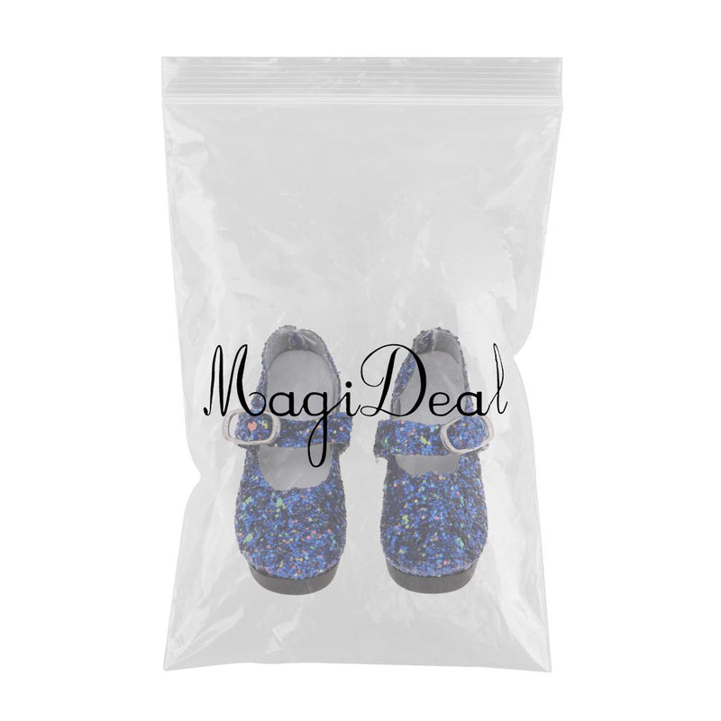 1/3 BJD Girl Dolls Shoes - PU Leather Sequin High Heels - for LUTS for DOD for Lolita Dolls Party Clothing Accessory Navy Blue