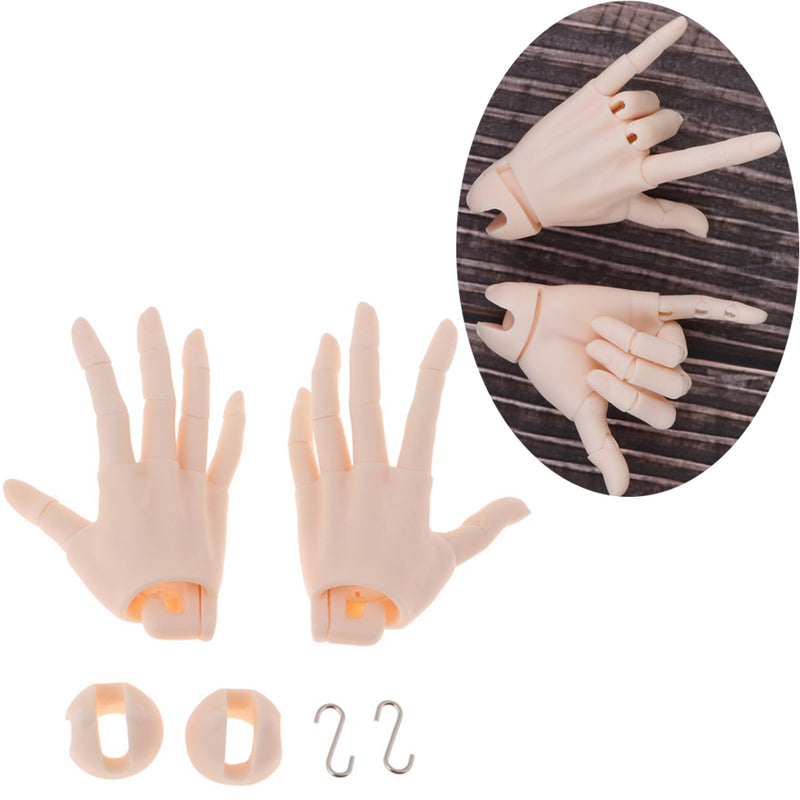1/3 Ball Jointed Hands Pink Skin Flexible 15 Joints for LUTS Uncle SSDF DOD ID72 Doll Custom Accessories