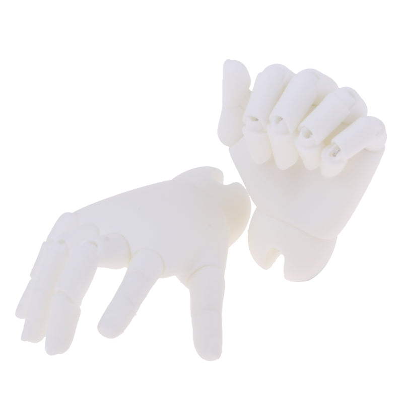 1/4 Doll Hand Model Toy Lifelike Resin Doll Jointed Hand Toy Gift for Christmas Halloween Gift Toy Party Decor, White Skin