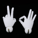 1/4 Doll Hand Model Toy Lifelike Resin Doll Jointed Hand Toy Gift for Christmas Halloween Gift Toy Party Decor, White Skin