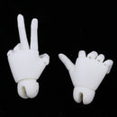 1/4 Doll Hand Model Toy Lifelike Resin Doll Jointed Hand Toy Gift for Christmas Halloween Gift Toy Party Decor, White Skin