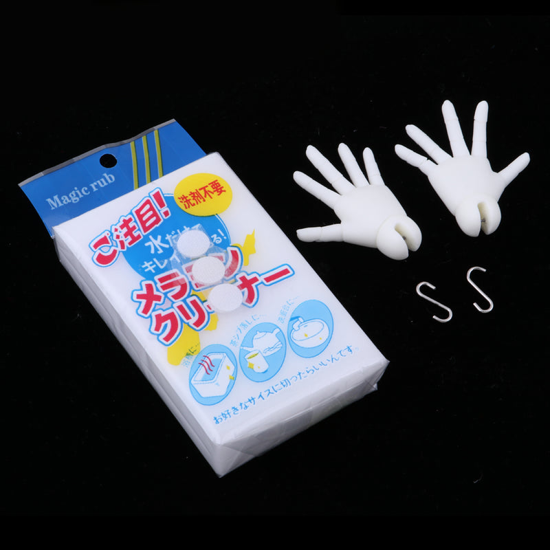 1/4 Doll Hand Model Toy Lifelike Resin Doll Jointed Hand Toy Gift for Christmas Halloween Gift Toy Party Decor, White Skin