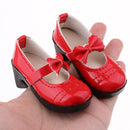 SD Shoes 1/3 BJD Shoes with Bowknot for Supper Dollfie DZ DOD MID Doll Red High Heels Party Outfit