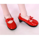 SD Shoes 1/3 BJD Shoes with Bowknot for Supper Dollfie DZ DOD MID Doll Red High Heels Party Outfit