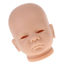 Real Soft Vinyl 18inch Reborn Awake Baby Doll Newborn Unpainted Head Sculpt Kit DIY Accs
