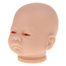 Real Soft Vinyl 18inch Reborn Awake Baby Doll Newborn Unpainted Head Sculpt Kit DIY Accs