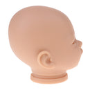 Real Soft Vinyl 18inch Reborn Awake Baby Doll Newborn Unpainted Head Sculpt Kit DIY Accs