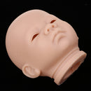 Real Soft Vinyl 18inch Reborn Awake Baby Doll Newborn Unpainted Head Sculpt Kit DIY Accs
