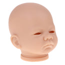 Real Soft Vinyl 18inch Reborn Awake Baby Doll Newborn Unpainted Head Sculpt Kit DIY Accs
