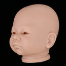 Real Soft Vinyl 18inch Reborn Awake Baby Doll Newborn Unpainted Head Sculpt Kit DIY Accs