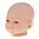 Real Soft Vinyl 20inch Reborn Awake Baby Doll Newborn Unpainted Head Sculpt Kit DIY Accs