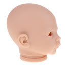 Real Soft Vinyl 20inch Reborn Awake Baby Doll Newborn Unpainted Head Sculpt Kit DIY Accs