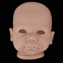 Real Soft Vinyl 20inch Reborn Awake Baby Doll Newborn Unpainted Head Sculpt Kit DIY Accs