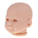 Real Soft Vinyl 20inch Reborn Awake Baby Doll Newborn Unpainted Head Sculpt Kit DIY Accs