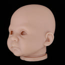 Real Soft Vinyl 20inch Reborn Awake Baby Doll Newborn Unpainted Head Sculpt Kit DIY Accs