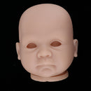 Real Soft Vinyl 20inch Reborn Awake Baby Doll Newborn Unpainted Head Sculpt Kit DIY Accs