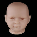 Real Soft Vinyl 20inch Reborn Awake Baby Doll Newborn Unpainted Head Sculpt Kit DIY Accs