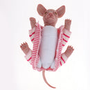 Rompers Clothes for 18inch Reborn Sphynx Cat Canadian Hairless Cat Real Looking Dress Up