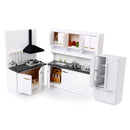 European Style 1/12 Dolls House Kitchen Cupboard Cabinet Kit - Stove Cabinet & Sink Cabinet Â– Kitchen Dining Room Accessories