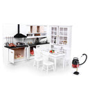 European Style 1/12 Dolls House Kitchen Cupboard Cabinet Kit - Stove Cabinet & Sink Cabinet Â– Kitchen Dining Room Accessories
