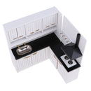 European Style 1/12 Dolls House Kitchen Cupboard Cabinet Kit - Stove Cabinet & Sink Cabinet Â– Kitchen Dining Room Accessories