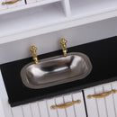 European Style 1/12 Dolls House Kitchen Cupboard Cabinet Kit - Stove Cabinet & Sink Cabinet Â– Kitchen Dining Room Accessories