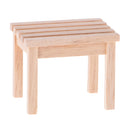 1/12 Dollhouse Miniature Unpainted Furniture Garden Park Decor Bench Chair Table Stool Set Kids Pretend Play Toy