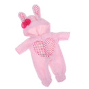 Adorable Hooded Jumpsuit Rabbit Romper Outfit For Mellchan Girl Doll 9-11inch for Reborn Girl Dolls Clothing Accessory