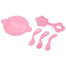 Lovely Pink Tableware Dinnerware Baby Supplies for 9-11inch Reborn Doll MellChan Doll Accessories