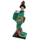 12inch Japanese Kimono Geisha Doll Kokeshi Handicraft Home Decoration Green Clothes
