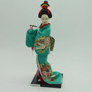 12inch Japanese Kimono Geisha Doll Kokeshi Handicraft Home Decoration Green Clothes