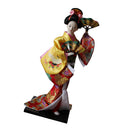 12inch Japanese Kimono Geisha Doll Kokeshi Handicraft Home Decoration Yellow Clothes