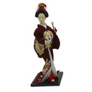 12inch Japanese Kimono Geisha Doll Kokeshi Handicraft Home Decoration Wine Red Clothes