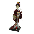 12inch Japanese Kimono Geisha Doll Kokeshi Handicraft Home Decoration Wine Red Clothes
