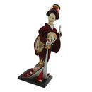 12inch Japanese Kimono Geisha Doll Kokeshi Handicraft Home Decoration Wine Red Clothes