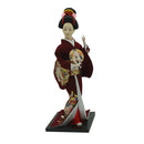 12inch Japanese Kimono Geisha Doll Kokeshi Handicraft Home Decoration Wine Red Clothes